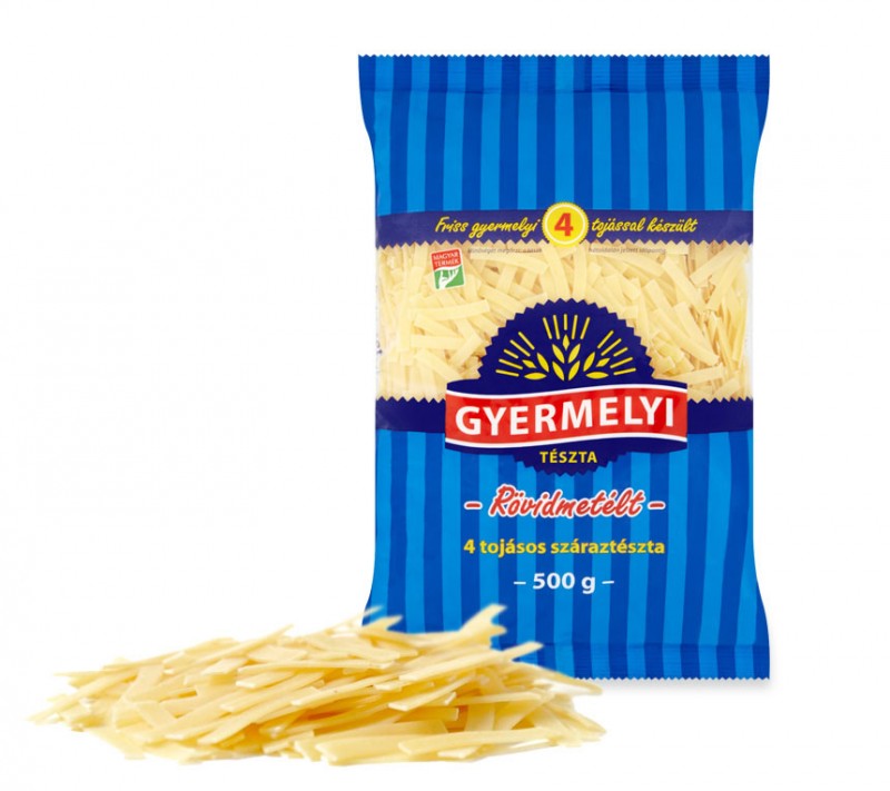 Gyermelyi rezance krátké, 4-vaječné 500g. 1,50 € s DPH